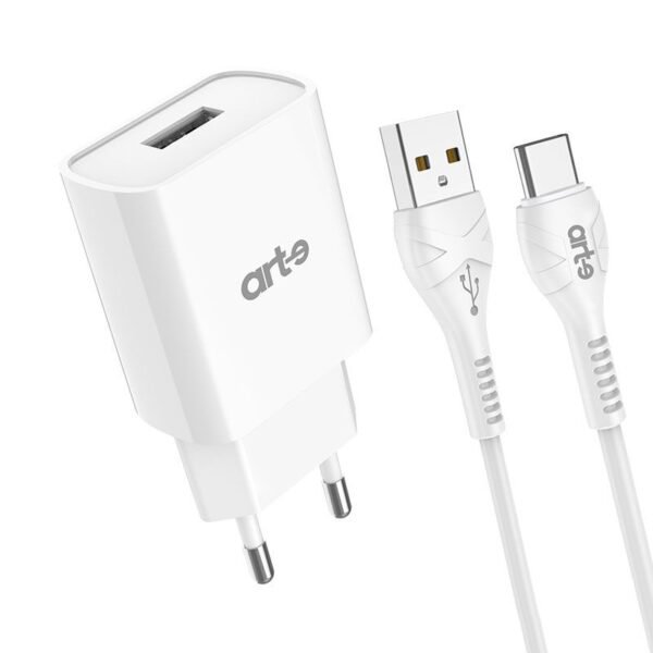 Caricabatteria da rete 2.1A usb con cavo TYPE-C - immagine 2