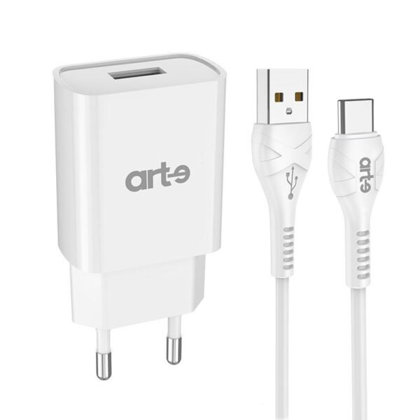 Caricabatteria da rete 2.1A usb con cavo TYPE-C - immagine 3
