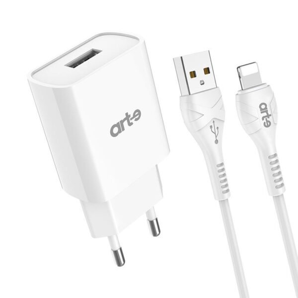 Caricabatteria da rete 2.1A usb  con cavo lightning - immagine 3