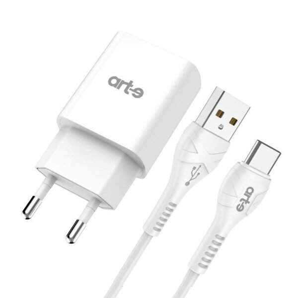 Caricabatteria da rete 2.1A usb con cavo TYPE-C