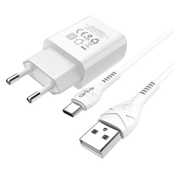 Caricabatteria da rete 2.1A usb con cavo TYPE-C - immagine 6